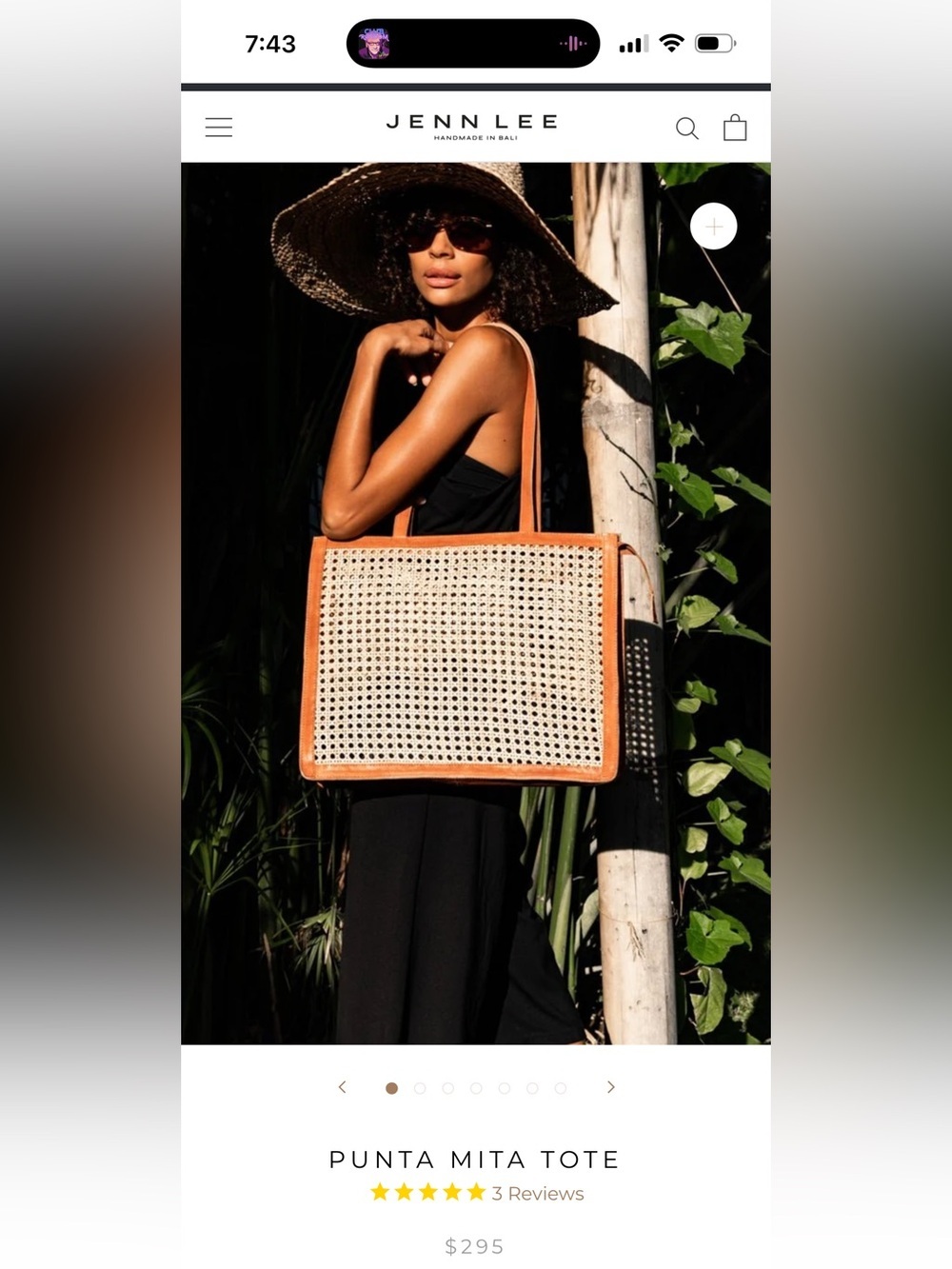 JENN LEE “Punta Mita” Woven Leather Tote Bag, Luxury, SOLD OUT, ResortWear